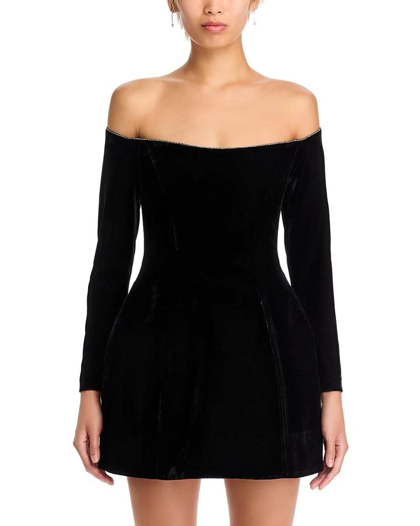 Bardot Nadene Velour Hourglass Dress 7