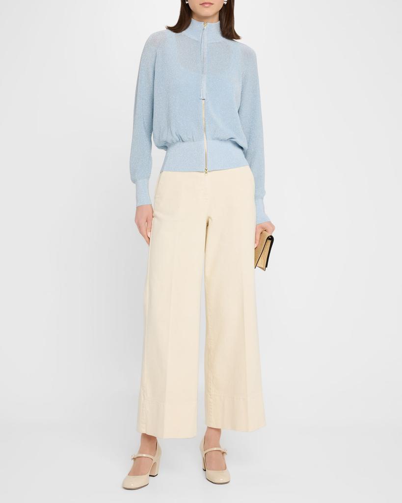 Marella Reseda1 Cropped Wide-Leg Trousers