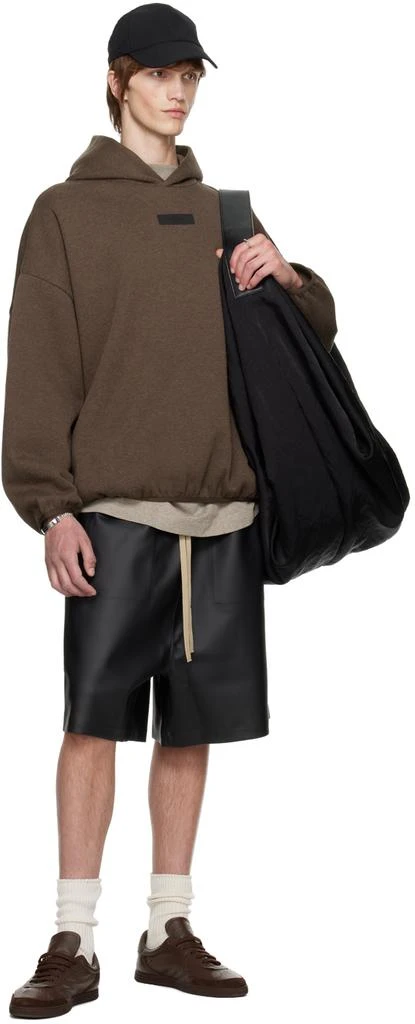 Essentials Brown Elasticized Hoodie 5