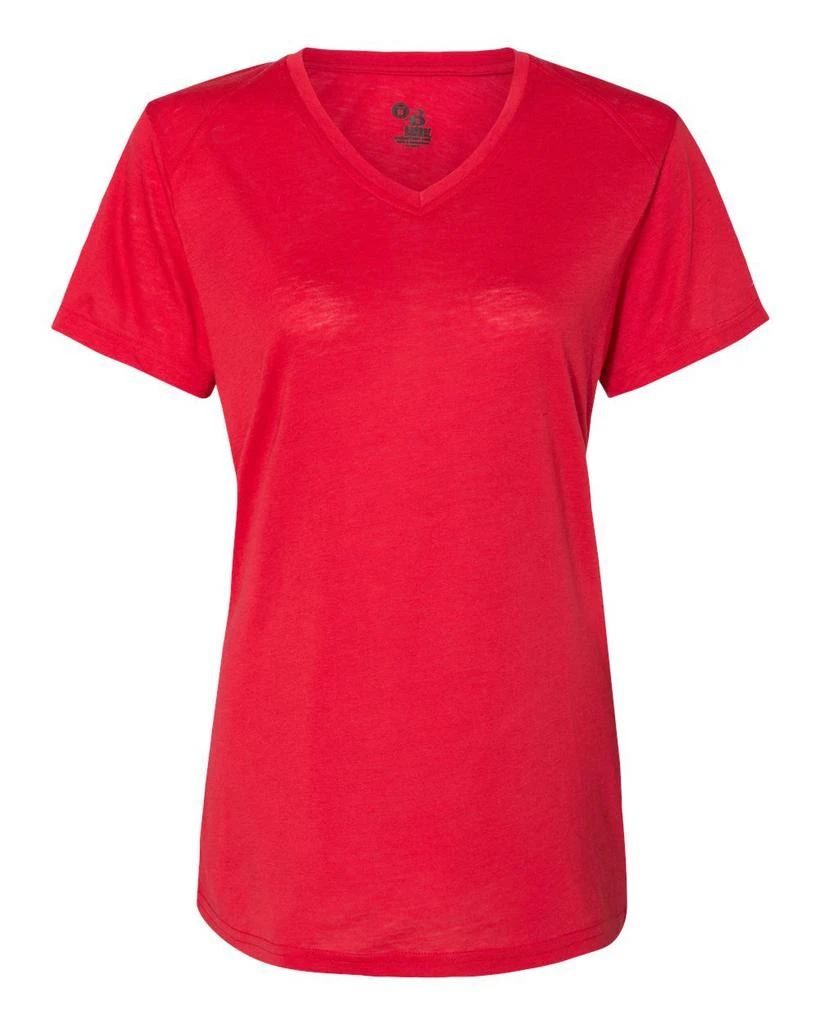 Badger Women’s Triblend Performance V-Neck Short Sleeve T-Shirt 14