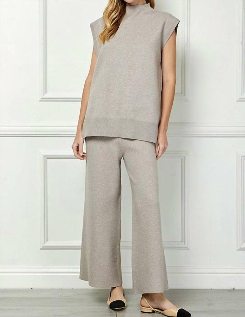 AMONGST OTHERS Amongst Others - Match Made Cropped Wide Sweater Pant