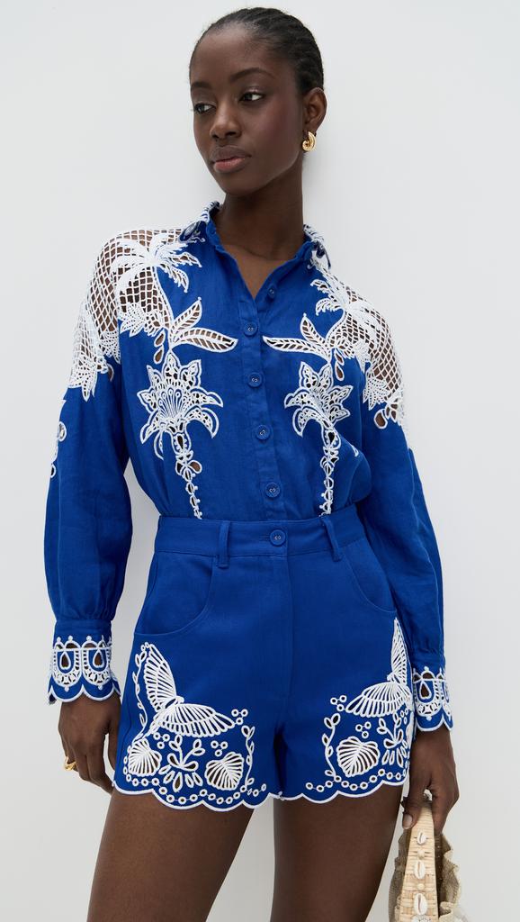 Farm Rio Palms Richelieu Long Sleeve Shirt