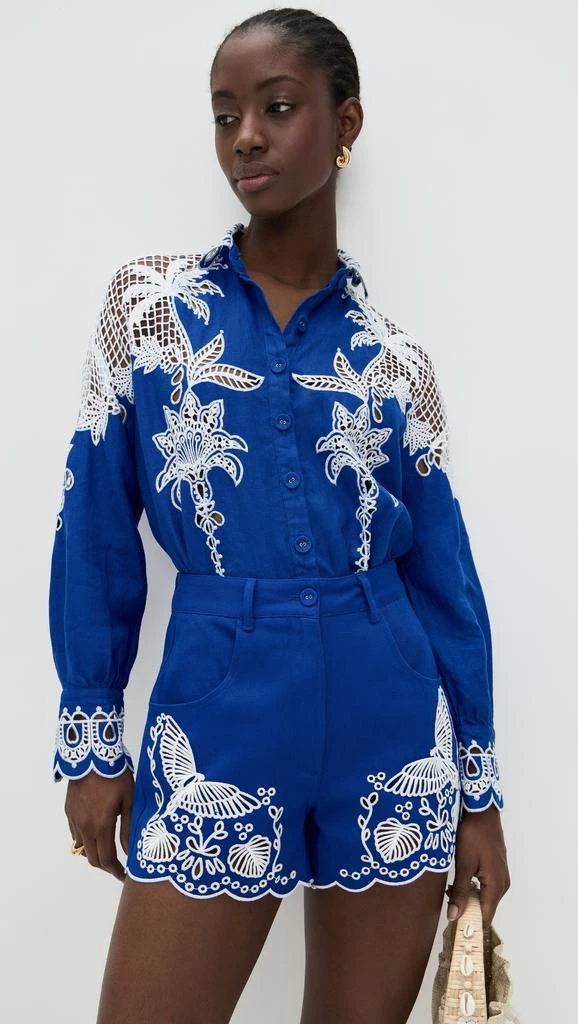 Farm Rio Palms Richelieu Long Sleeve Shirt 1