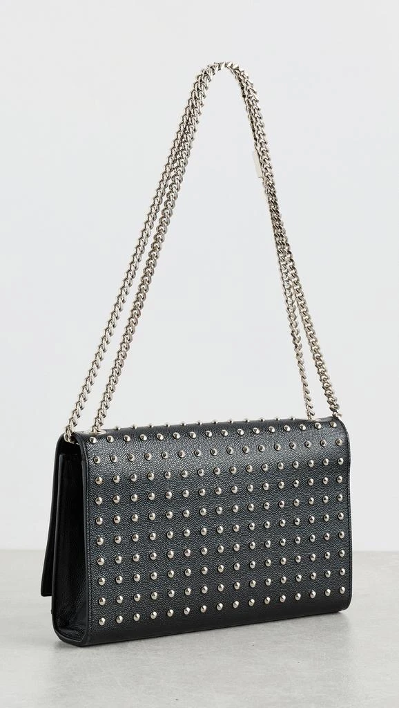 What Goes Around Comes Around YSL Black Grainy Studded Kate Medium 3