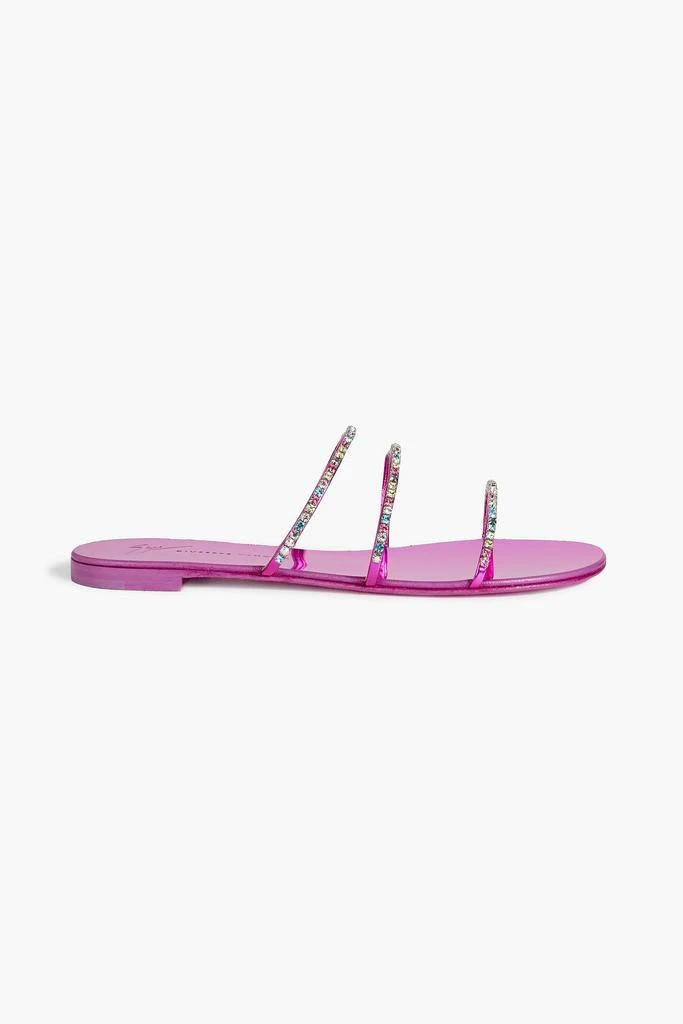 Giuseppe Zanotti Dark Colorful crystal-embellished mirrored sandals
