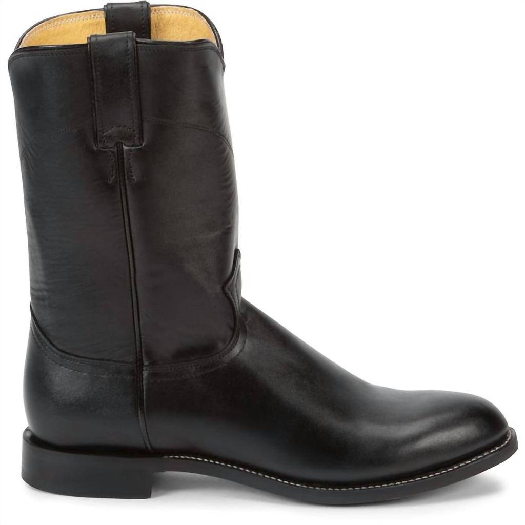 Justin Men's Roper Boots - D/medium Width In Black