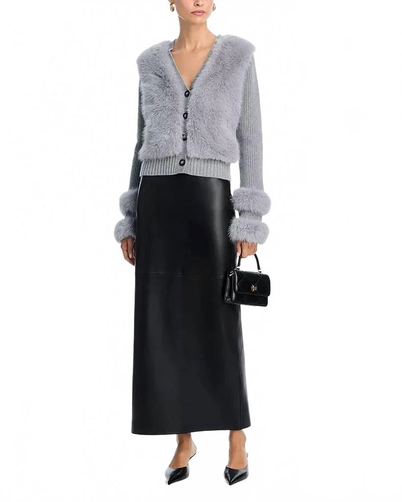 Ramy Brook Vivietta V Neck Cardigan In Heather Grey 3