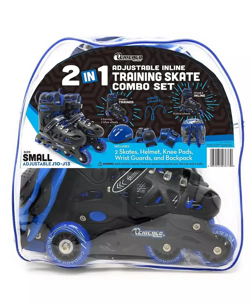 Chicago Skates Chicago Adjustable Inline Training Skate 8pc Combo Set - Size S (J10-J13) 4