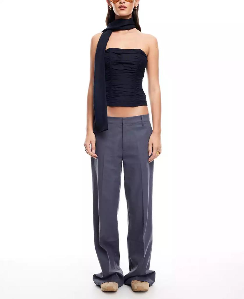 Lioness Women's Island Ruched Scarf-Trim Tube Top