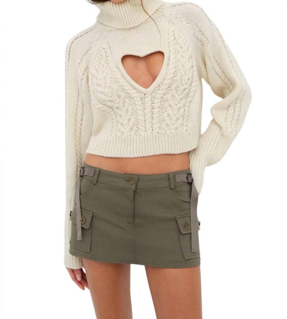 For Love & Lemons For Love & Lemons - rebecca heart turtleneck sweater