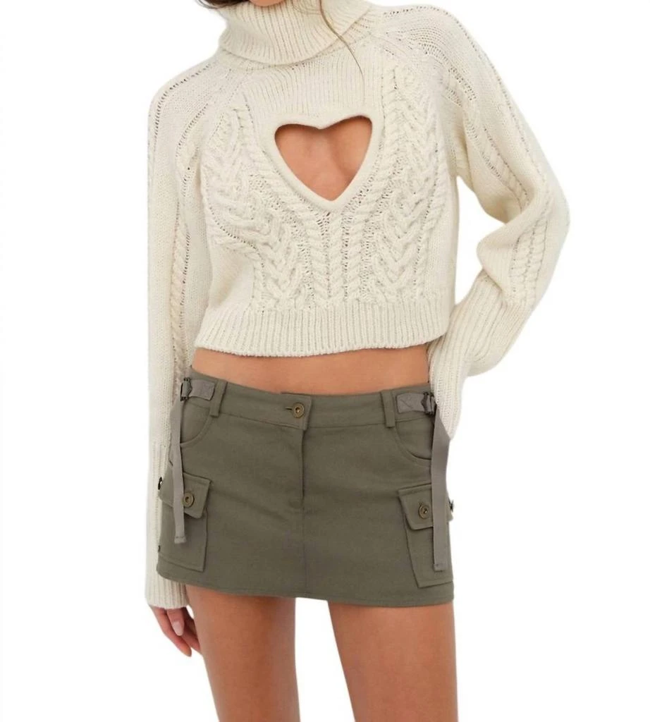 For Love & Lemons For Love & Lemons - rebecca heart turtleneck sweater 1