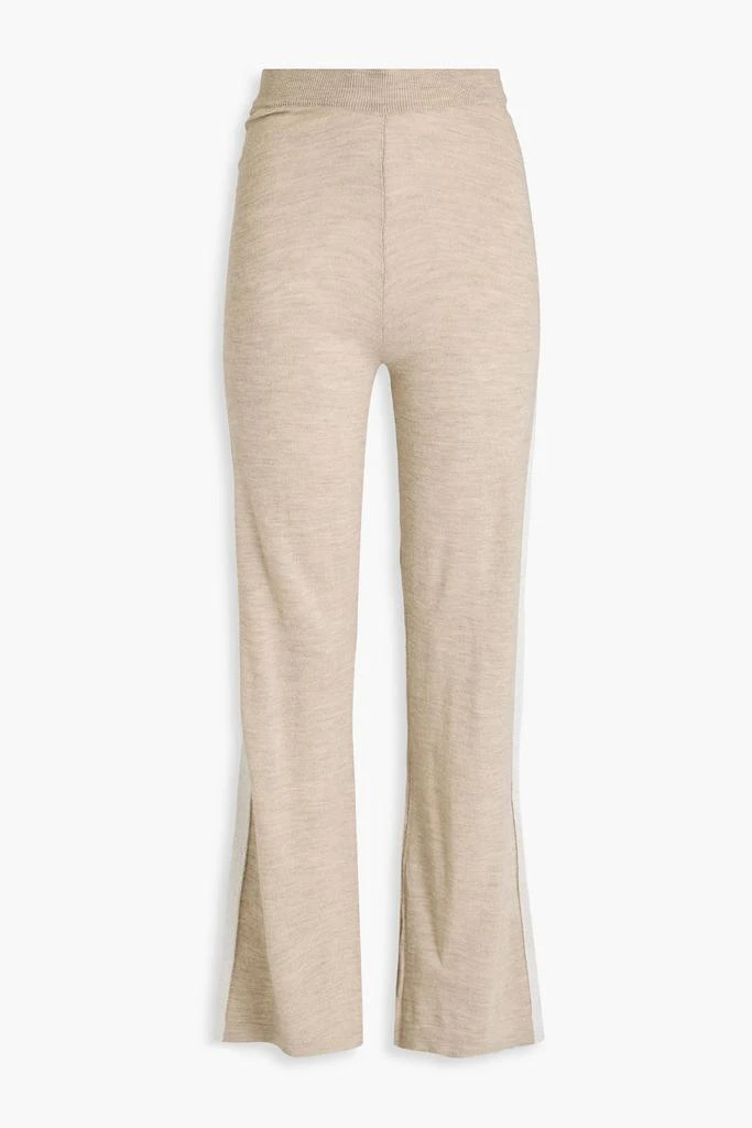 WE NORWEGIANS Geilo striped merino wool-blend flared pants 1