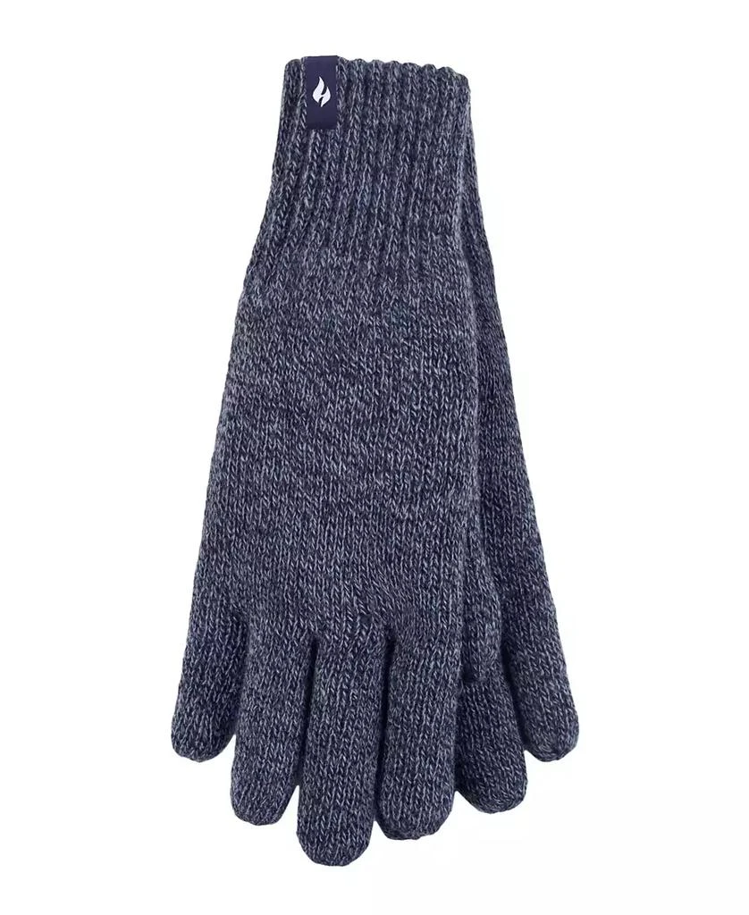 Heat Holders Men's Nevis Solid Flat Knit Gloves 1