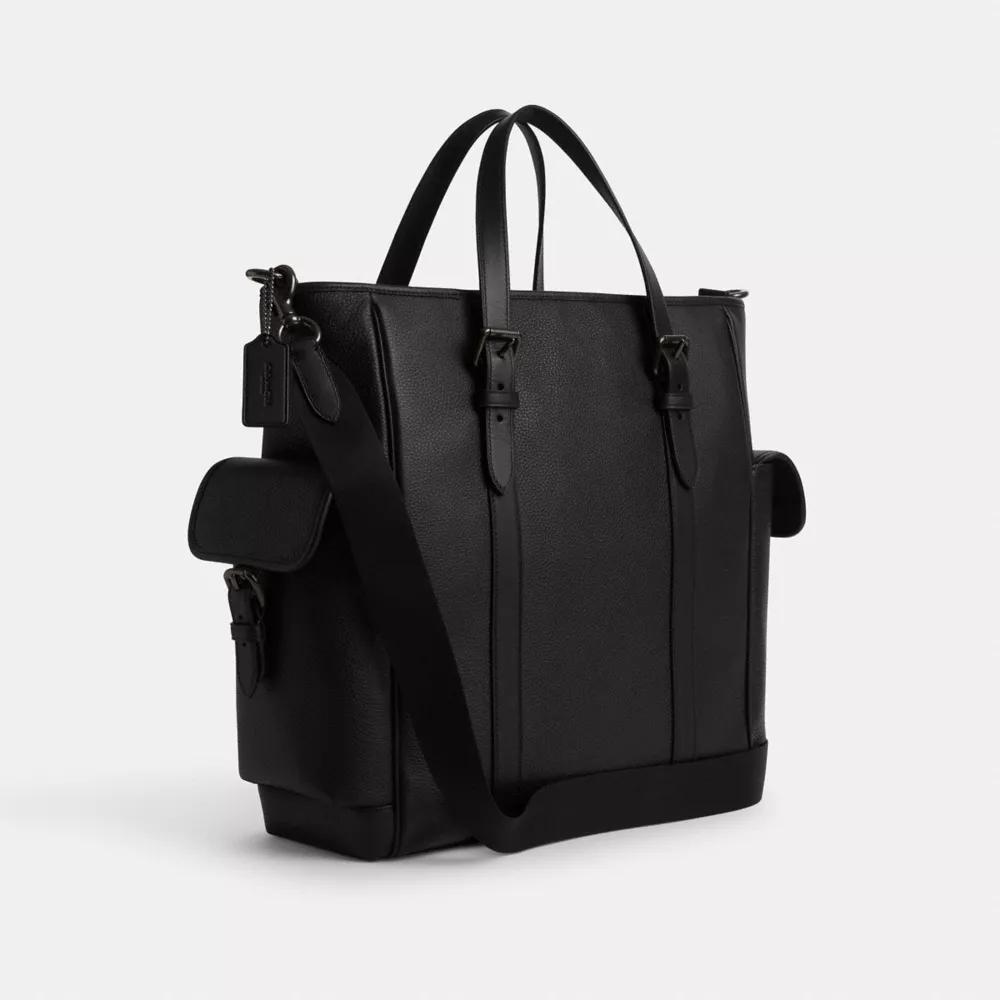 COACH TSL DRAFT TOTE 黒 Coach Zip Top Tote In Signature Canvas With Horse And Sleigh