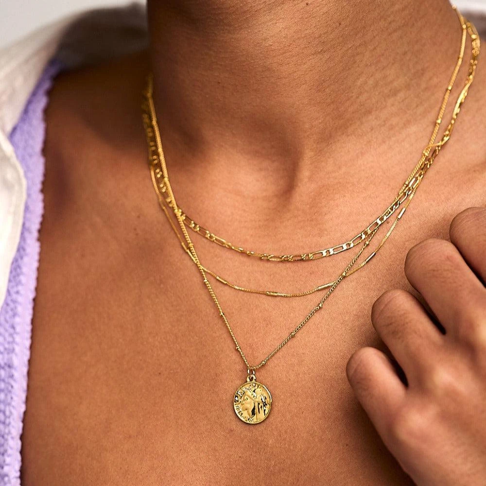 Orelia London Multi Row Coin Necklace 3