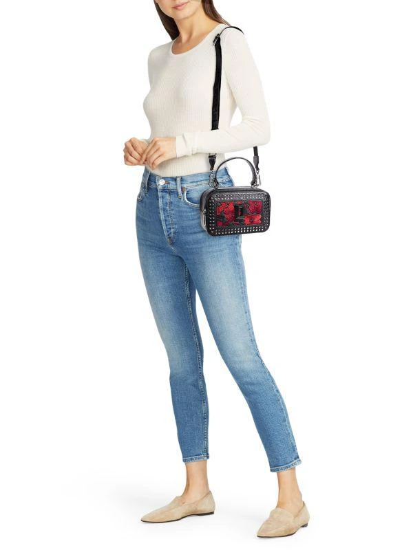Karl Lagerfeld Paris Simone Floral Embroidery Studded Crossbody Bag 2