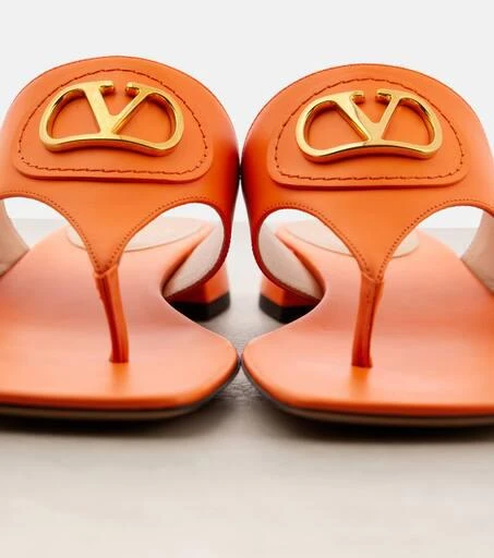 Valentino VLogo Signature leather thong sandals 5