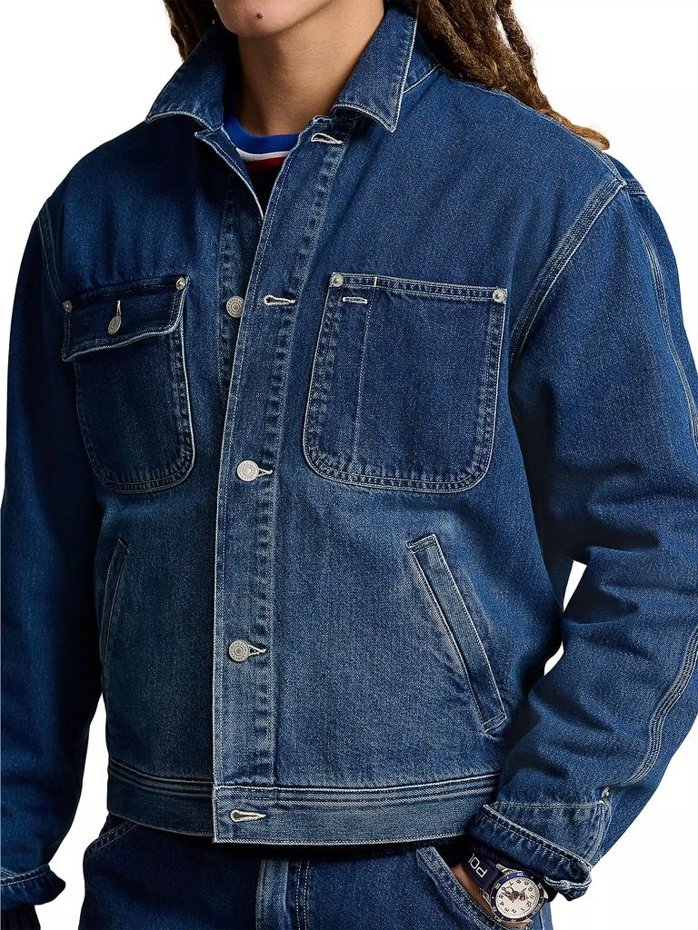 Ralph Lauren 3X1 Rigid Denim Dungaree Trucker Jacket 5