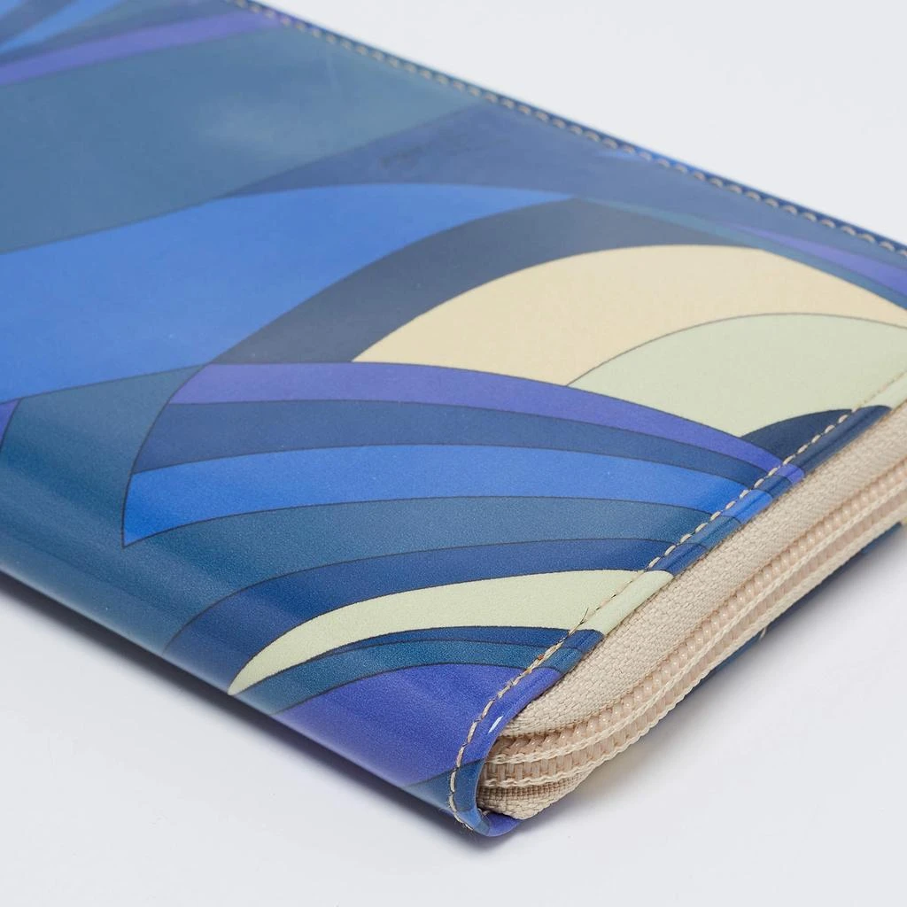 EMILIO PUCCI Emilio Pucci Multicolor Printed Patent Leather Zip Around Wallet 9