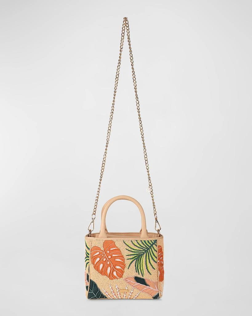 Rafe Tasha Plant Beaded Top-Handle Bag 6