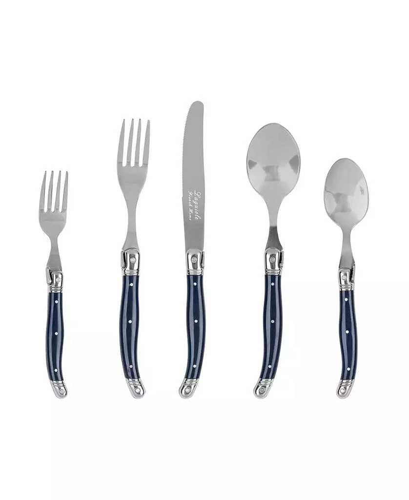 French Home Laguiole Connoisseur 20-Piece 18/10 Stainless-Steel Flatware Set with Handles 1