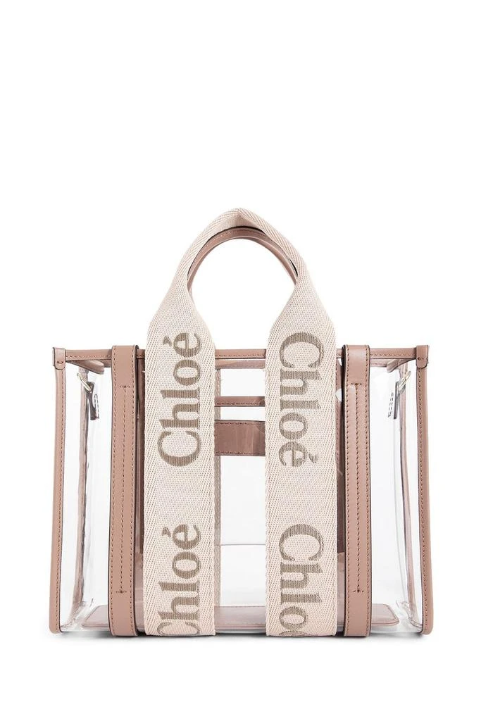 Chloé TWO-TONE RUBBER AND LEATHER SMALL WOODY SHOPPING BAG 3