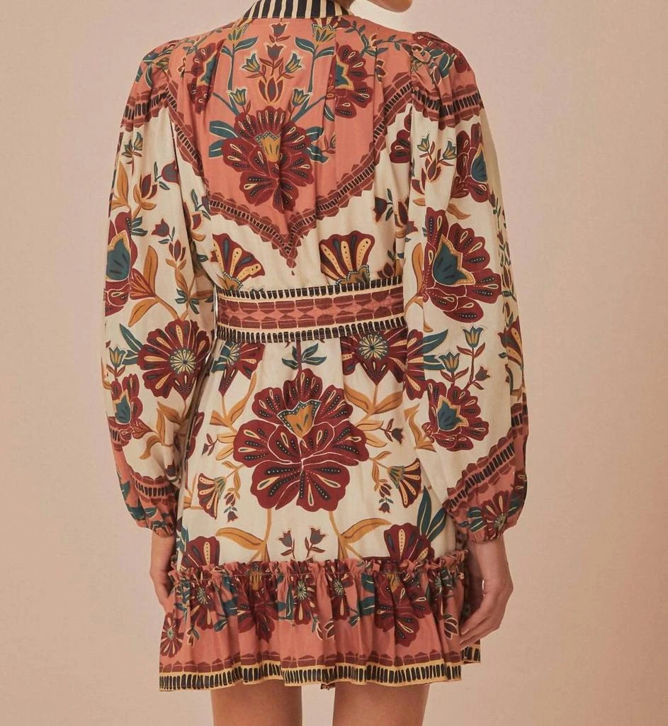 high neck floral mini dress Black Floral High-Neck Mini Dress