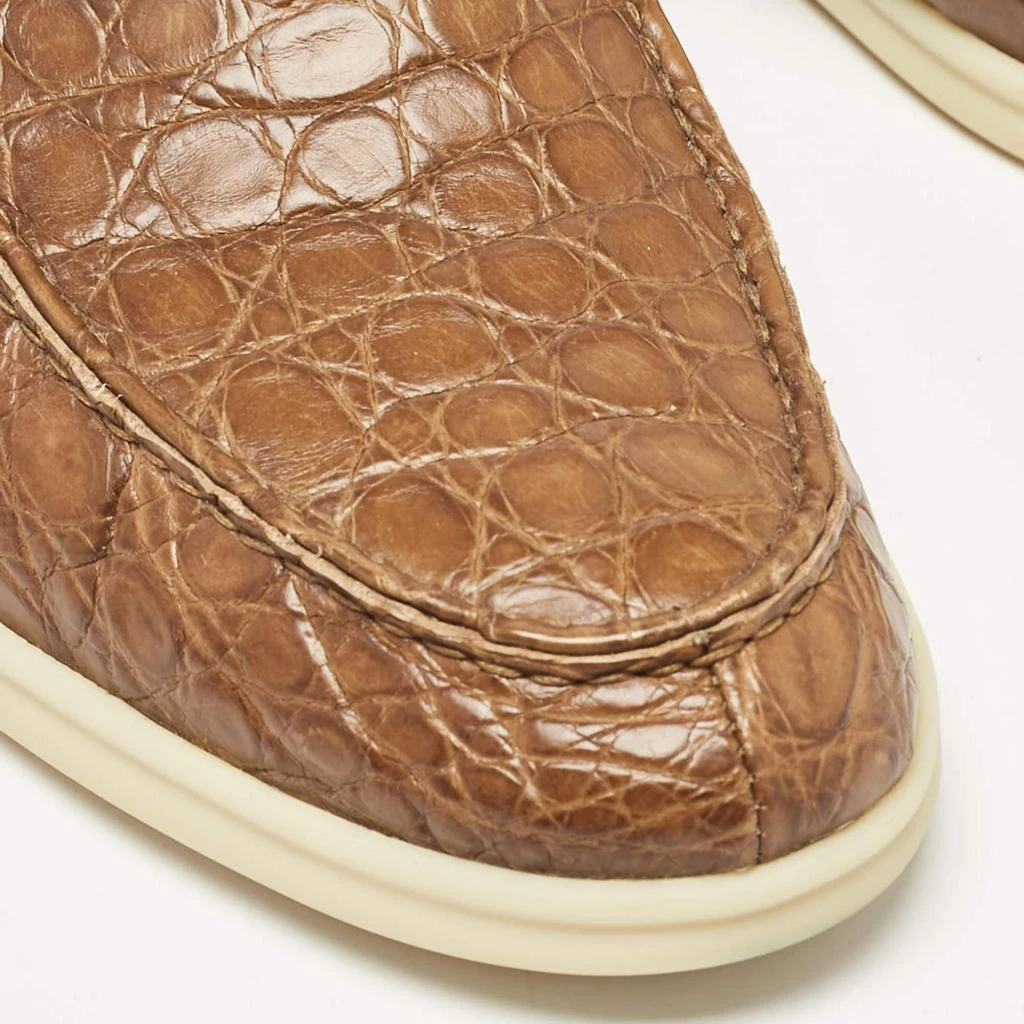 Loro Piana Loro Piana Brown Crocodile Leather Summer Walk Loafers Size 41 7