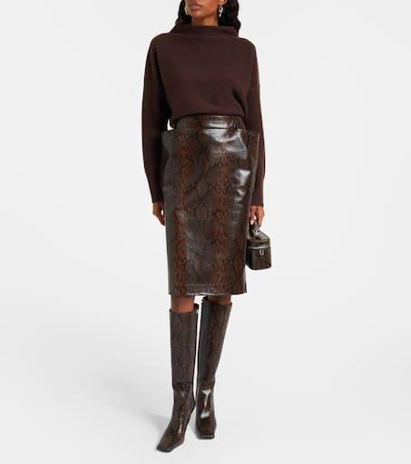 Stella McCartney Eve snake-effect knee-high boots 3