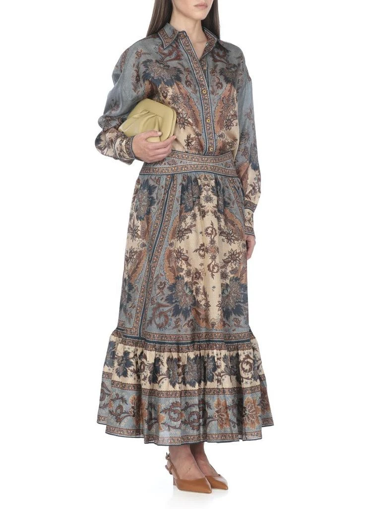 Zimmermann Ascension Silk Shirt With Contrasting Floral Pattern 5