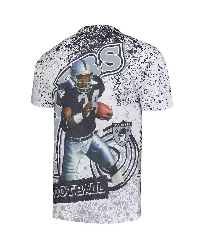 Mitchell & Ness Men's Bo Jackson White Las Vegas Raiders Retired Player Name and Number Burst T-shirt 3
