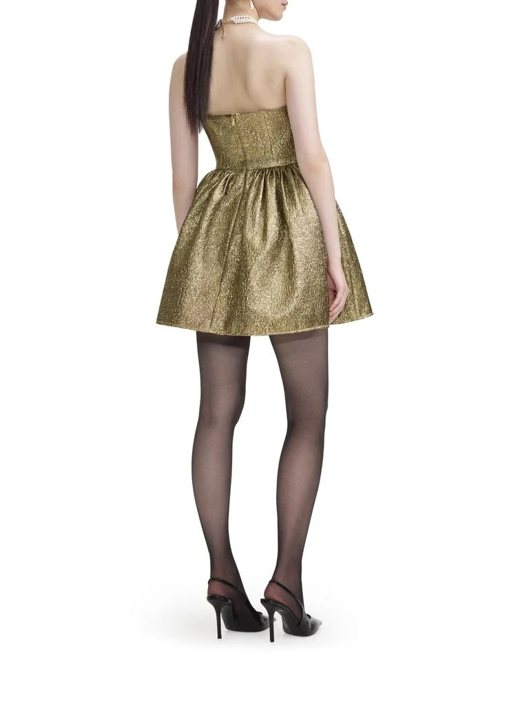 Self Portrait GOLD METALLIC JACQUARD MINI DRESS 3