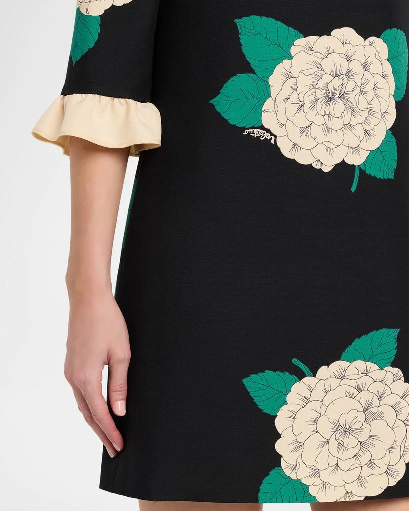 Valentino Apres Lhiver Macro Ortensia Mini Dress with Bow 5