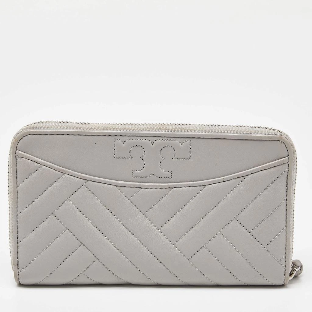Tory Burch Tory Burch Grey Leather Alexa Continental Wallet 4