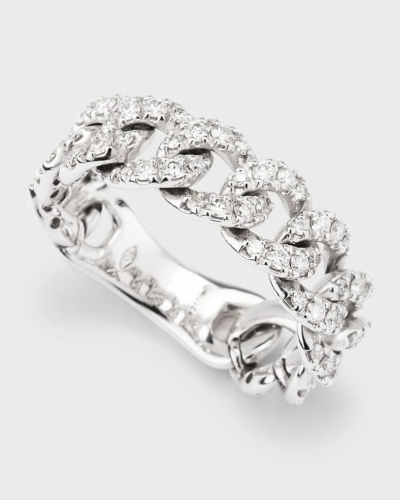 ZYDO 18K White Gold Groumette Ring with Diamonds, Size 7 3