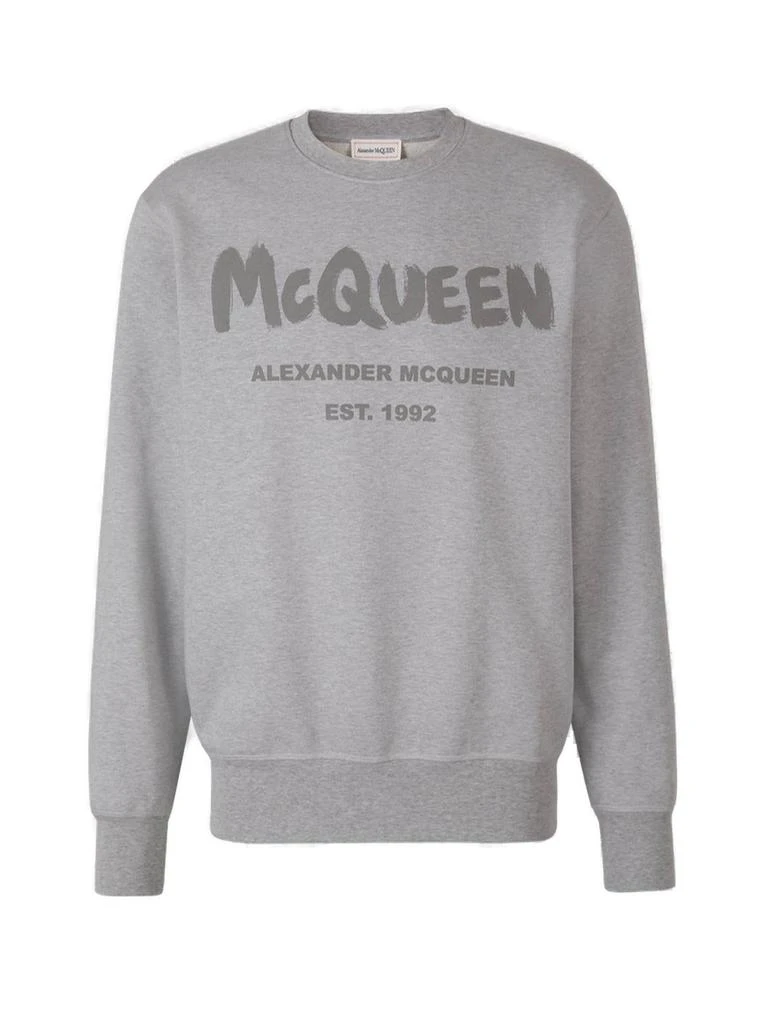 Alexander McQueen Alexander McQueen Logo Printed Crewneck Sweatshirt 1