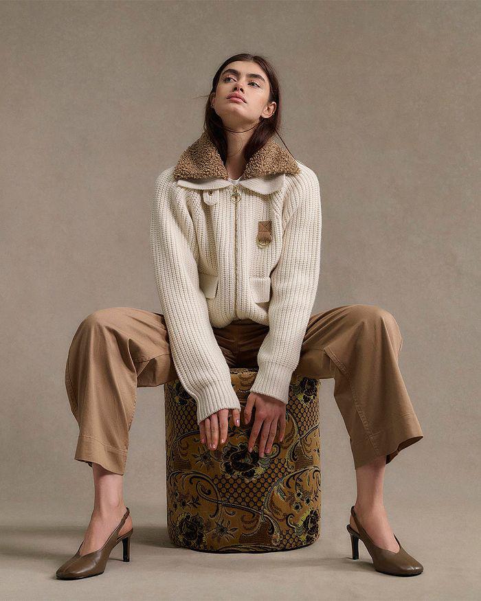 Barbour Marla Knitted Bomber Cardigan Sweater