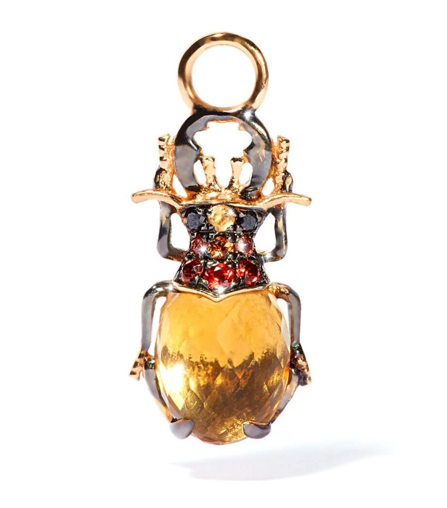 Annoushka Yellow Gold and Citrine Beetle Single Earring 1