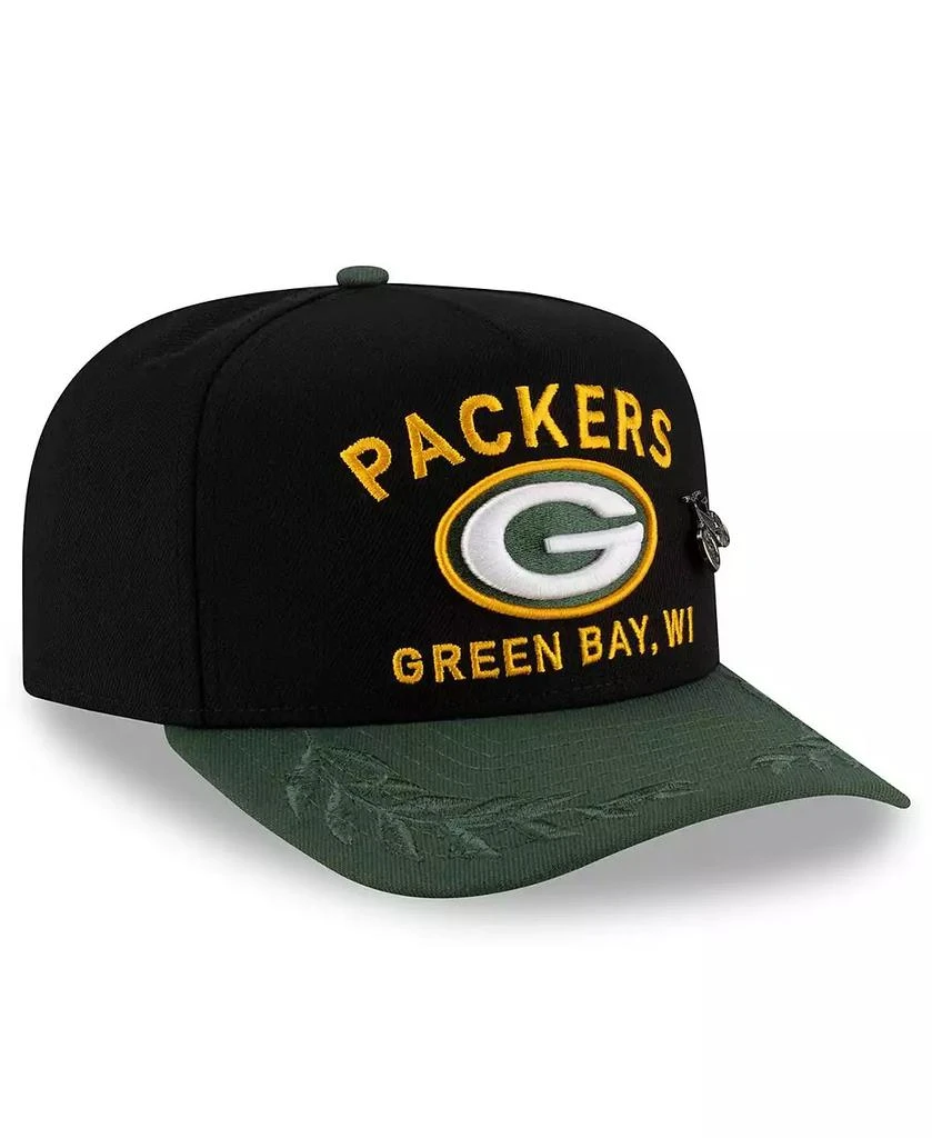 New Era Men's Black/Green Green Bay Packers 2025 NFL Draft On Stage A-Frame 59FIFTY Fitted Hat 4