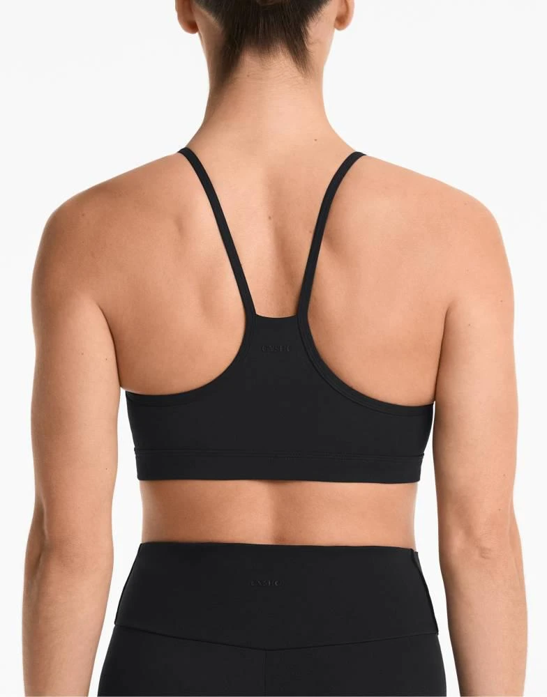 Oysho OYSHO light support comfortlux sports bra with cups in black 3
