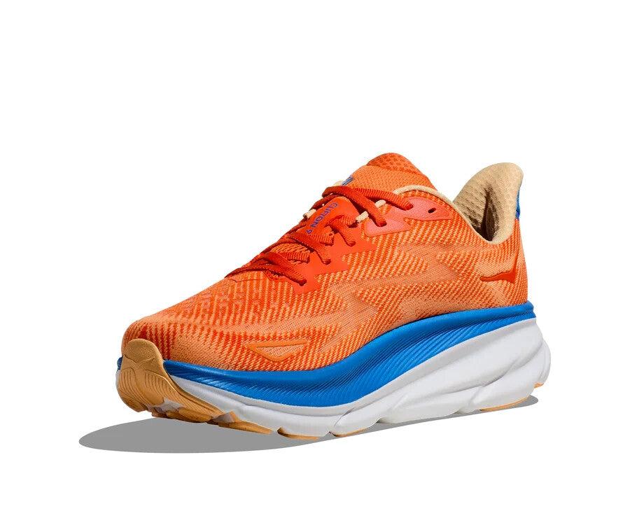 Hoka One One Clifton 9 1132210-VOIM Mens US 10.5 Orange Running Shoes EEE4267