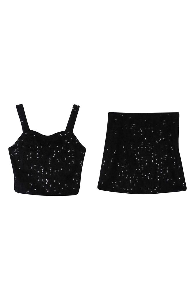 Zunie Kids' 2-Piece Eyelash Sequin Set