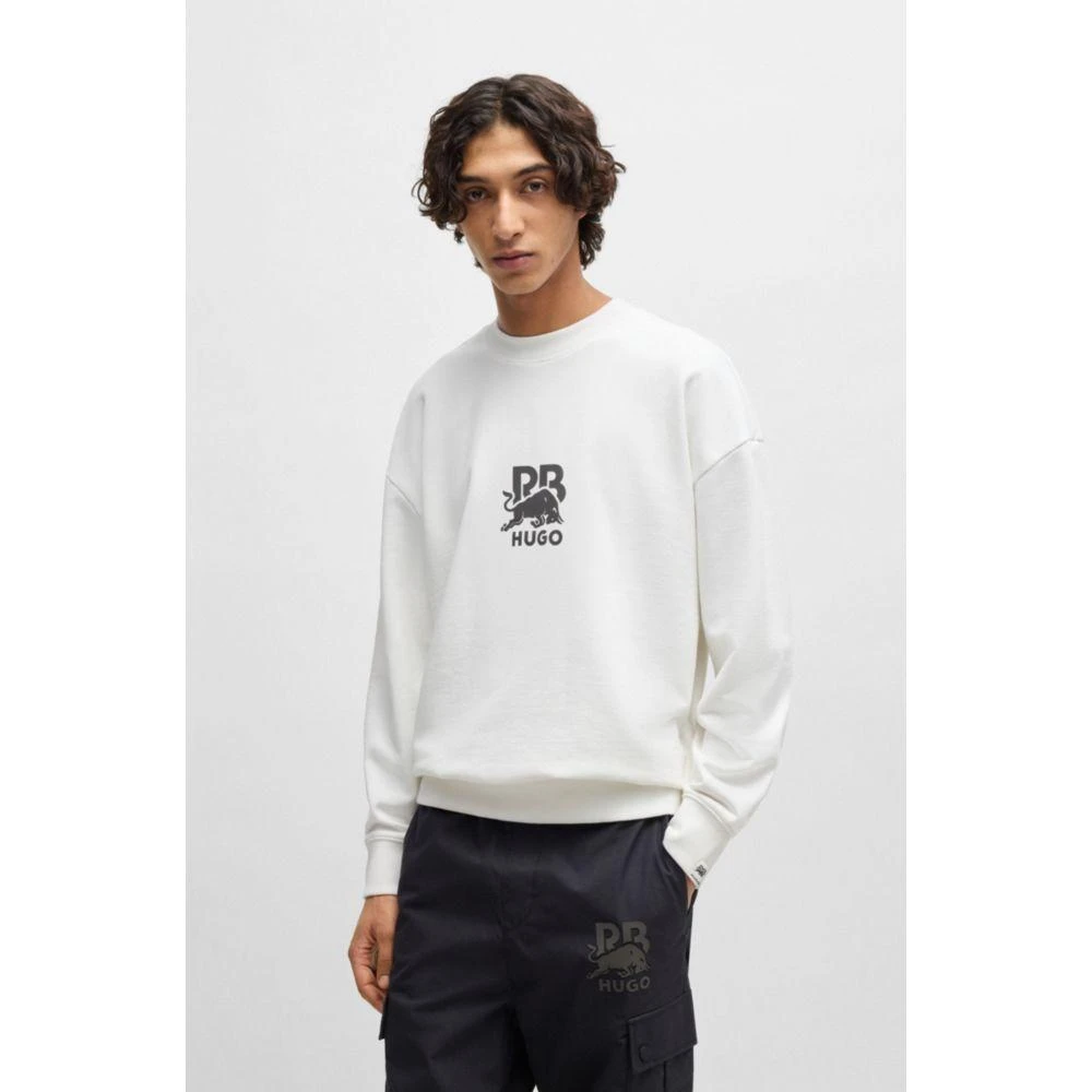 Hugo Boss x RB cotton-terry sweatshirt with carbon stealth logo 3