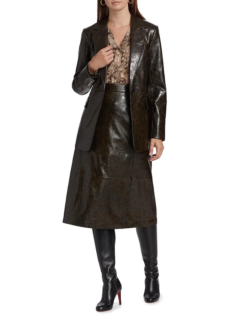 Kobi Halperin Zadie Faux Leather Midi-Skirt 2