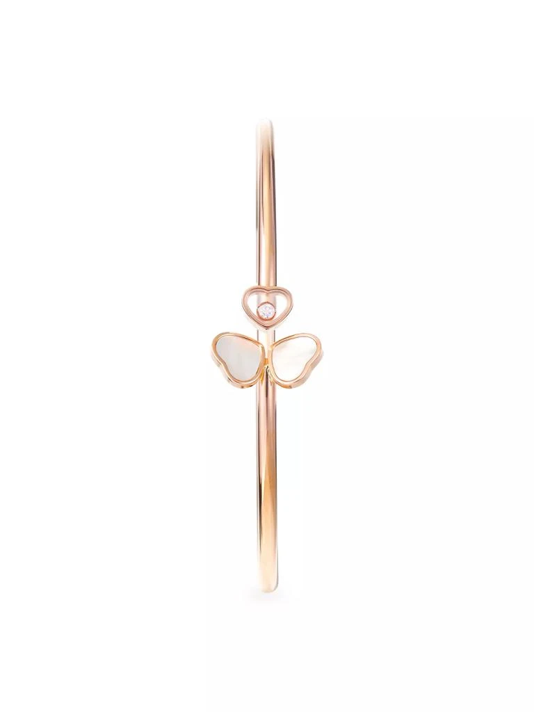 Chopard Happy 18K Rose Gold, Diamond &amp; Mother-Of-Pearl Bangle Bracelet 2