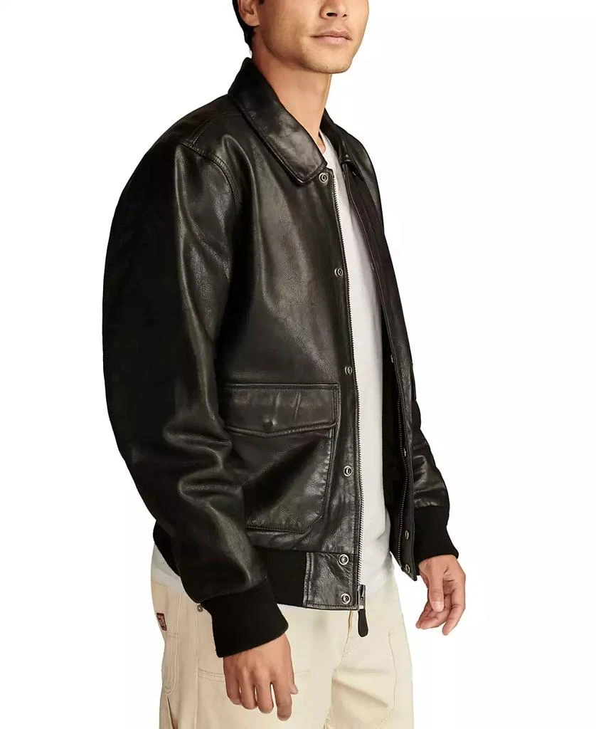 Lucky Brand Men's G15 Leather Flight Jacket 3