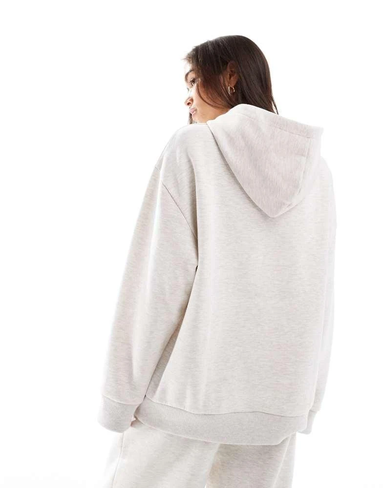ASOS ASOS DESIGN oversized hoodie co-ord with chenille New Jersey graphic in oatmeal marl 4
