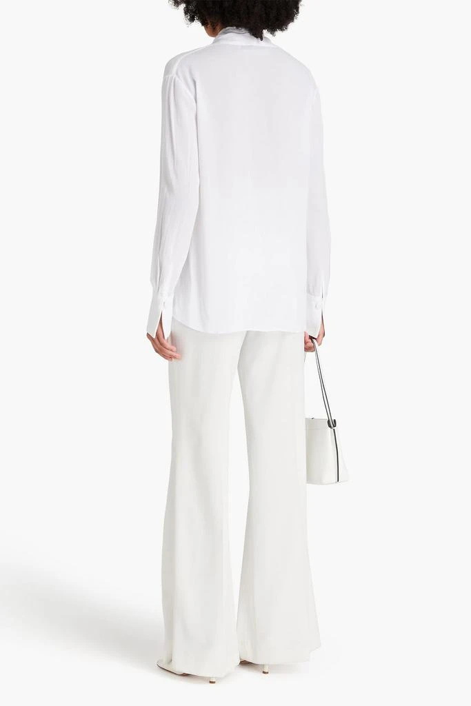 ANOTHER TOMORROW Draped stretch-crepe blouse 3