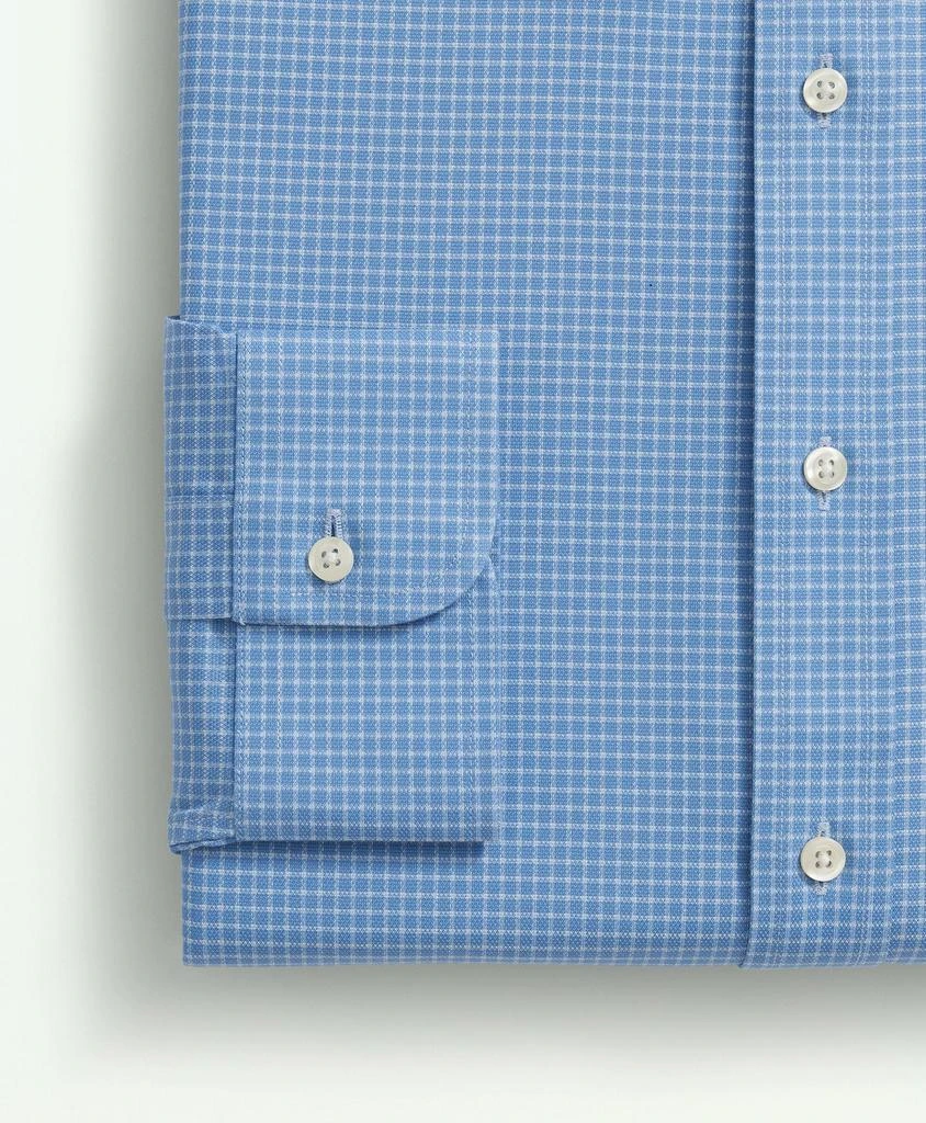 Brooks Brothers Stretch Supima® Cotton Non-Iron Royal Oxford Ainsley Collar, Windowpane Dress Shirt 4