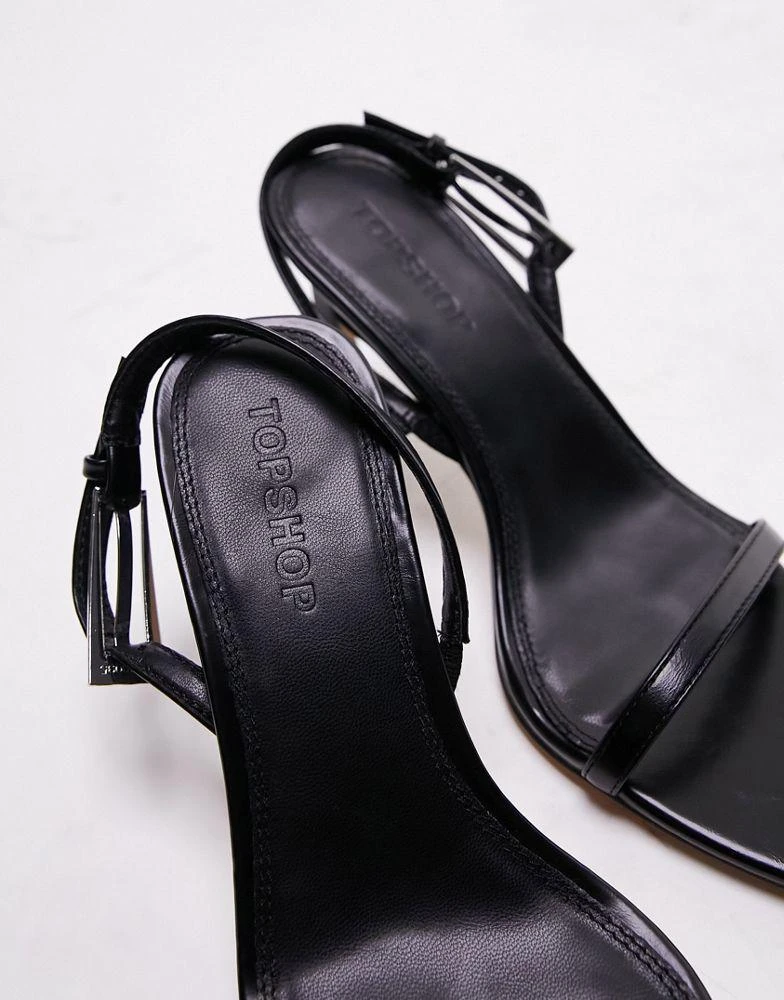 Topshop Topshop Gigi two part heeled sandal in black 3